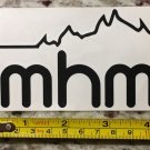 4" Mile High Mountaineering Backpacks Sticker Decal Black Hiking Climbing Colorado Logo