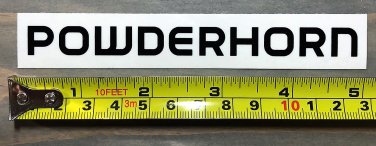 Powderhorn Sticker Decal Clothing Ski Resort Black Jacket Snowboard Powder Horn