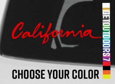 California Sticker Decal License Plate Font 5.5" DIE CUT Vinyl Bear New Republic XO