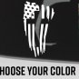 American Flag Cross Sticker Decal Black Die Cut Jesus Christian XO USA 4" Jeep