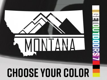 Montana Sticker Decal 5" Get Lost Glacier National Park Big Sky Die Cut XO