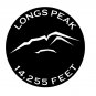Longs Peak Sticker 3" Decal 14er 14ers Die Cut Colorado Red White Black XO
