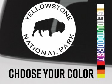 Yellowstone National Park Sticker Decal Die Cut 3.5" Wyoming Grand Teton XO