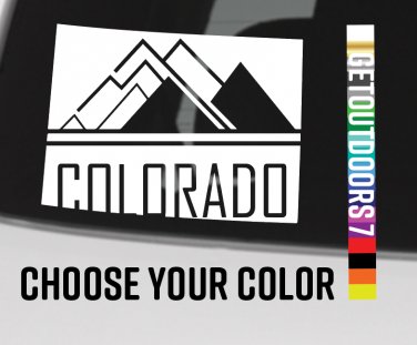Colorado Sticker Decal 4" 14er 14ers Die Cut Colorado Mountains Vail Aspen XO