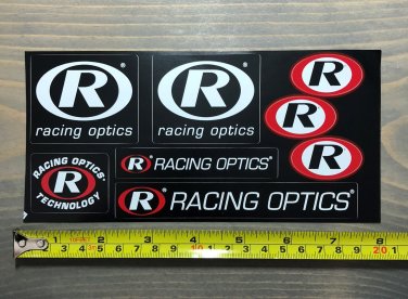 Racing Optics Sticker Pack Decal Snowmobile Motorcycle Gear Jacket Goggles Helmet Jersey