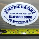 Empire Kayaks Sticker Decal SUP Surf Paddle New York Canoe Whitewater Suit