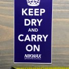 Nikwax Keep Dry & Carry On Sticker - Purple - Hiking Calm Decal Climbing Waterproof Hunting 2