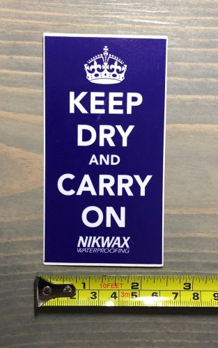 Nikwax Keep Dry & Carry On Sticker - Purple - Hiking Calm Decal Climbing Waterproof Hunting 2
