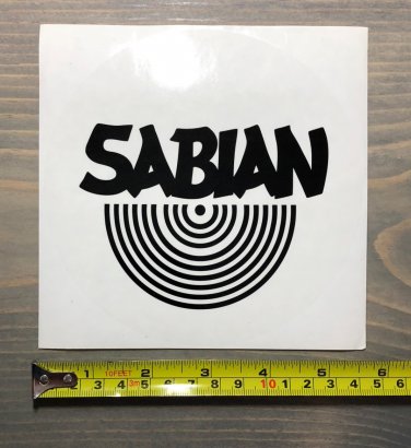 Sabian Cymbals Sticker Black Drums