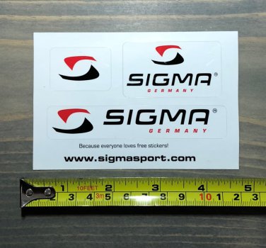 Sigma Sport Bike Sticker Decal Pack Computer Watch Mountain Road Cycle Lighting