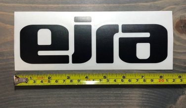 8" Eira Ski Clothing Sticker Black Decal Binding Pants Skis Snowboard Resort Jacket