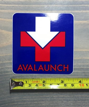 Avalaunch Sticker Logo Decal Festival Blue Hiking Ice Snow Climbing Traction Winter Crampons