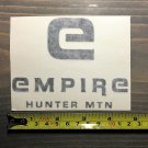 Hunter Mountain Sticker Ski Resort Decal Black Empire Snowboard