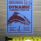 Dynamic Lures Sticker Decal Trout Fishing Blue Bass Fly Rod Reel Line Salmon