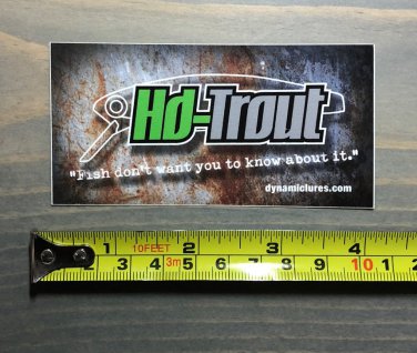4" Dynamic Lures Sticker Decal HD Trout Fishing Bass Fly Rod Reel Line