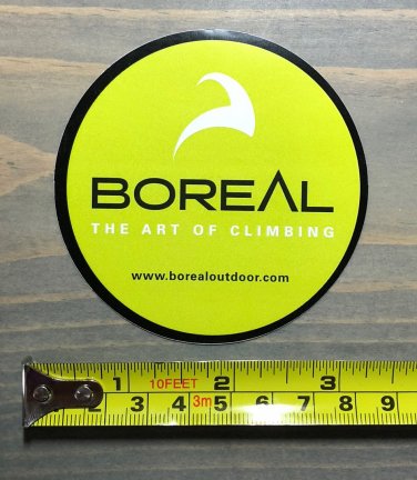 Boreal Sticker Decal Climbing Gear Black Hiking Rope Carabiner Ice Tool Green