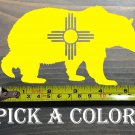 New Mexico Flag Sticker Decal 5.5" Bear Zia State American Yellow Sitka Gear XO