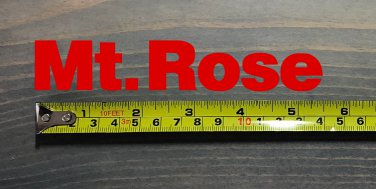 Mt. Rose Sticker Decal DIE CUT 5.5" Red Ski Tahoe Snowboard Resort California XO