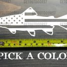 5.5" Trout US Flag Sticker Decal USA American Fly Sage Redington Fishing Simms XO
