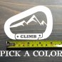 Rock Climbing Sticker Decal Carabiner 4" Climb Mountains Black Diamond Evolv XO