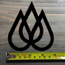 Travis Rice Sticker 3.5" Decal Quicksilver Lib Tech Black Snowboard Bindings Union Black XO