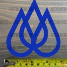 Travis Rice Sticker 3.5" Decal Quicksilver Lib Tech Blue Snowboard Bindings Union Blue XO
