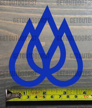 Travis Rice Sticker 3.5" Decal Quicksilver Lib Tech Blue Snowboard Bindings Union Blue XO