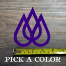 Travis Rice Sticker 3.5" Decal Quicksilver Lib Tech Purple Snowboard Bindings Union Purple XO