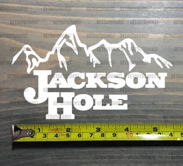 Jackson Hole Sticker Decal 5.5" Ski Resort White DIE CUT Snowboard Wyoming XO