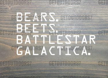 The Office Sticker Decal Bears Beets Battlestar Galactica 3.5" Dwight Schrute XO