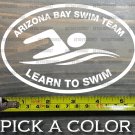 Tool Band Sticker Decal Learn To Swim Arizona Bay Swim Team Club XO