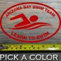 Tool Band Sticker Decal Learn To Swim Arizona Bay Swim Team Club XO