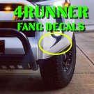 4Runner Fang Decal Sticker Toyota 4 Runner Trail SR5 TRD Stripes Pro Mod XO