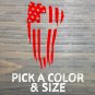 American Flag Cross Sticker Decal Die Cut Jesus Christian In God We Trust XO USA
