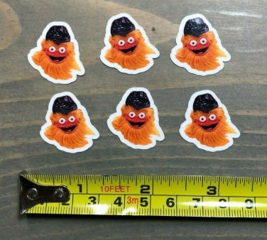 (6) Mini Gritty Stickers Philadelphia Flyers Mascot Keep It Laptop NHL PO