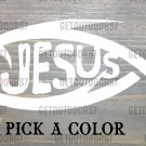 Jesus Fish Sticker Decal Christian Vinyl Choose Color & Size Religious God XO