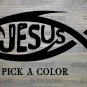 Jesus Fish Sticker Decal Christian Vinyl Choose Color & Size Religious God XO