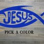 Jesus Fish Sticker Decal Christian Vinyl Choose Color & Size Religious God XO