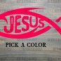 Jesus Fish Sticker Decal Christian Vinyl Choose Color & Size Religious God XO