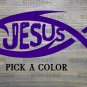 Jesus Fish Sticker Decal Christian Vinyl Choose Color & Size Religious God XO