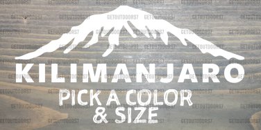 Kilimanjaro Sticker Decal Mount Kilimanjaro Hiking Trekking Africa Tanzania XO