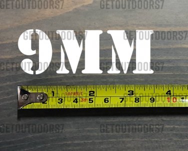 9MM Sticker Decal 3.5" Ammo Can Box Label Ammunition Case DIE CUT XO