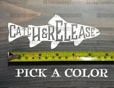 Catch & Release Sticker Decal And 5.5" DIE CUT Fishing Trout Fly Simms Sage XO