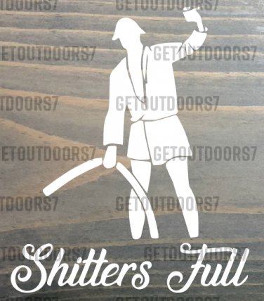 6.5" Large Cousin Eddie Sticker Decal Uncle Clark Griswold Shitters Full Camper