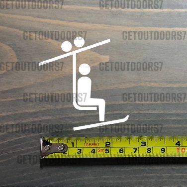 Skier Ski Lift Sticker Decal 2.5" Salomon Rossi Blizzard Skis Die Cut Volkl XO