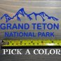 Grand Teton Sticker Decal National Park DIE CUT 5.5" Wyoming Idaho Jackson XO