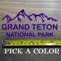 Grand Teton Sticker Decal National Park DIE CUT 5.5" Wyoming Idaho Jackson XO