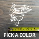 Trout Sticker Decal 3.5" DIE CUT Mountain Simms Sage Fly Fishing Tribal Ross XO