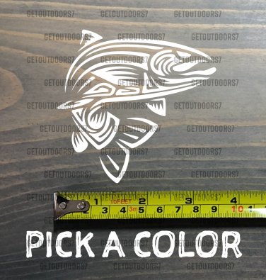 Trout Sticker Decal 3.5" DIE CUT Mountain Simms Sage Fly Fishing Tribal Ross XO