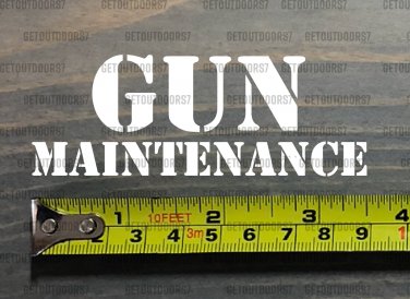 Gun Maintenance Sticker Decal 5.5" Ammo Can Box Ammunition Case DIE CUT XO
